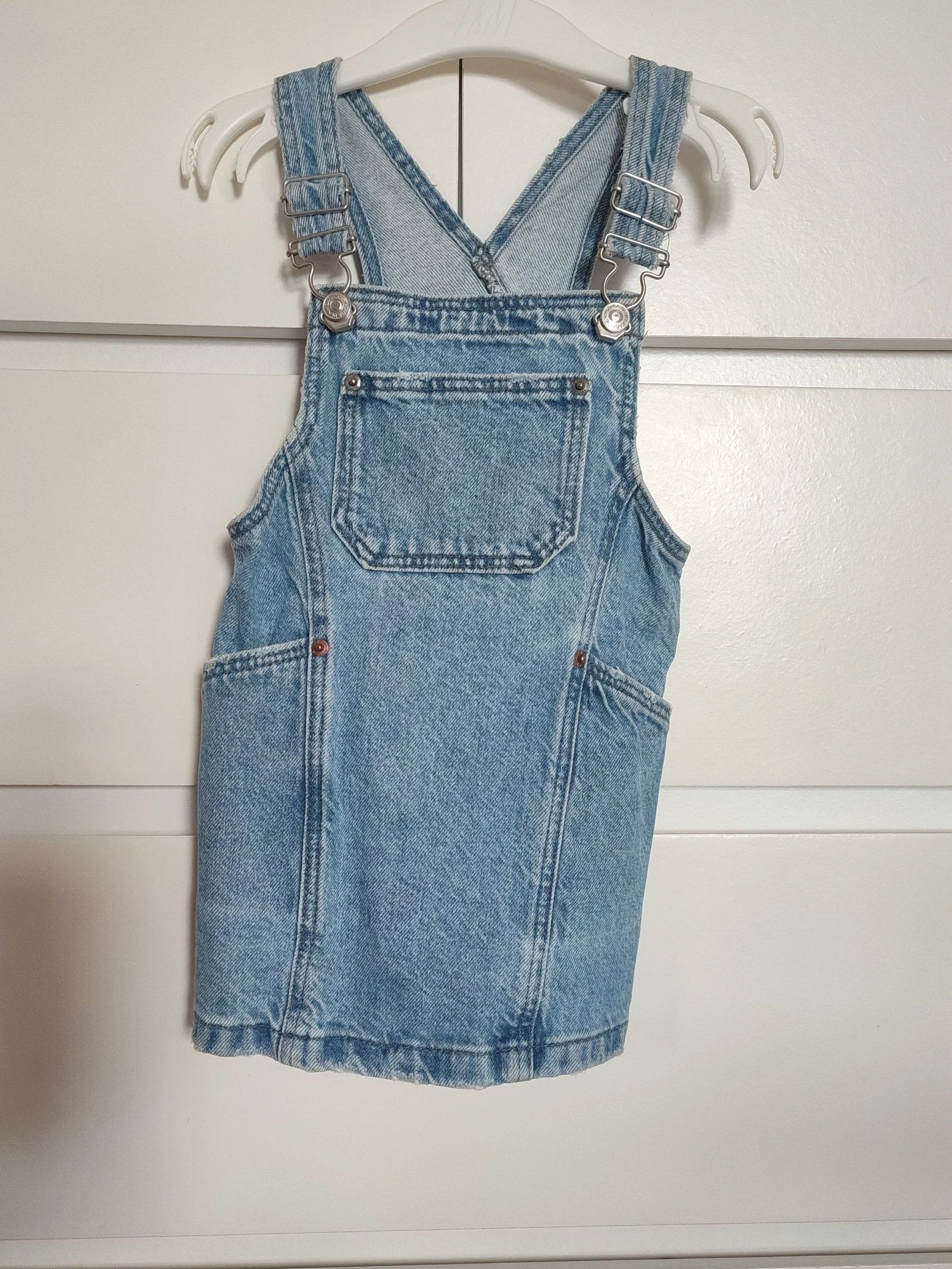 Saia jardineira em ganga | Jupe-salopette jeans (86cm) - Zara